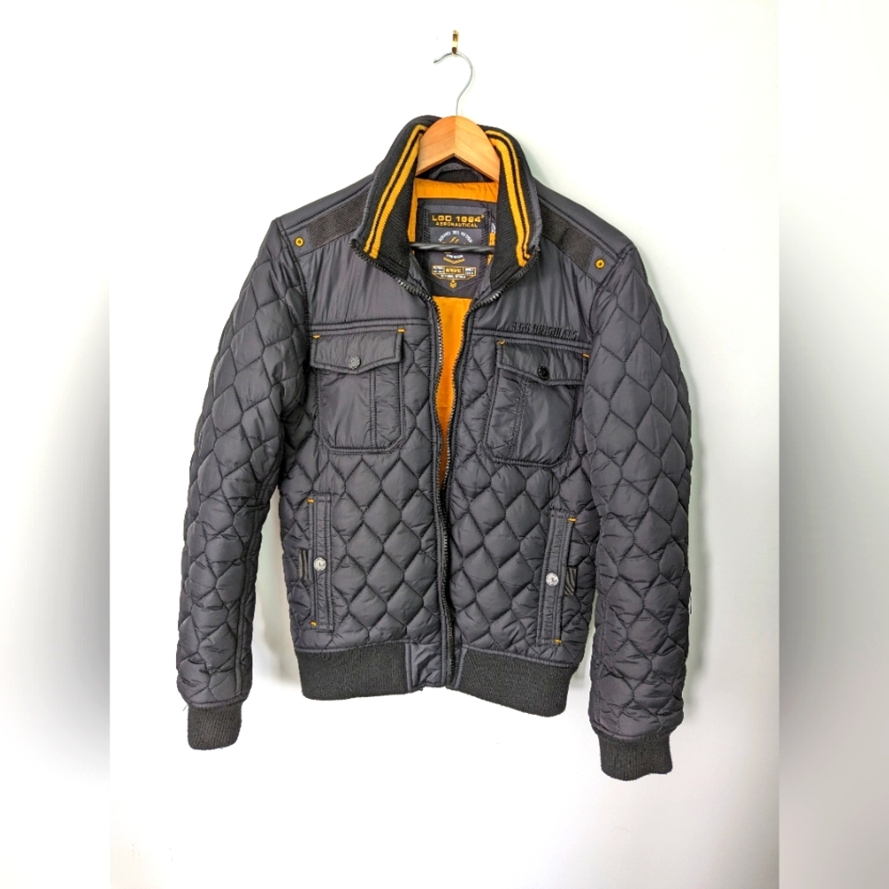 Black LGD 1964 Aeronautical Aviation Aviator Bomber Jacket | Utility Core - Picture 1 of 14
